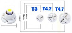 Mini LED T3 biela, 1LED/1210SMD