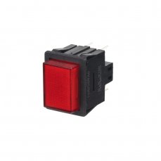 Large square red button, 2x 15 A / 250 V