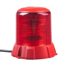 Robust red LED beacon, red aluminium, 96W, ECE R65