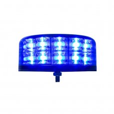 LED maják modrý 12/24V, pevná montáž, 24x LED 3W, R65