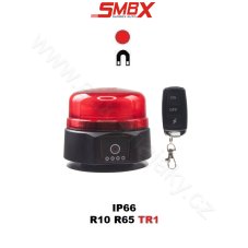 AKU LED beacon, 36xLED red, remote control, magnet, ECE R65