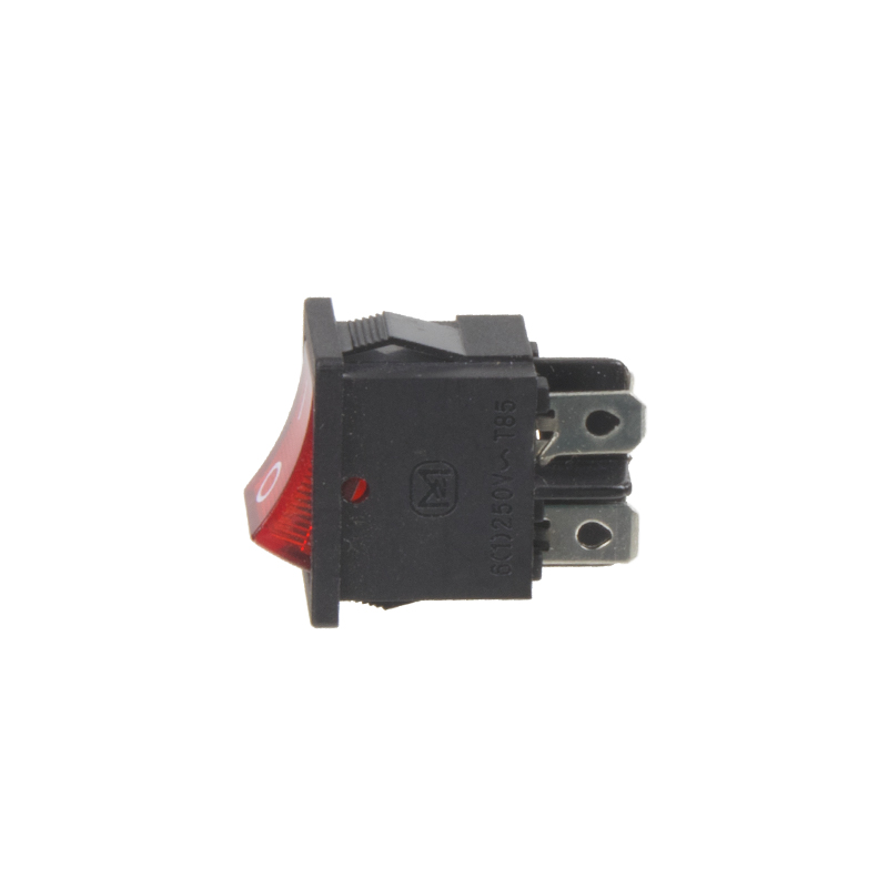 Square rocker switch 20A red with backlight