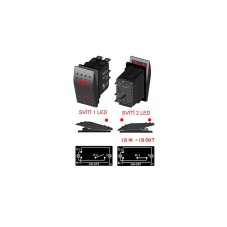 Rocker spínač 2x LED 12/24V