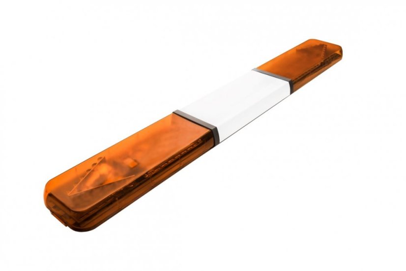 LED majáková rampa Optima 60 160cm, Oranžová, bílý střed, EHK R65 - Barva: Oranžová, Bílý střed: Ano, Kryt: Barevný, LED moduly: 4ml