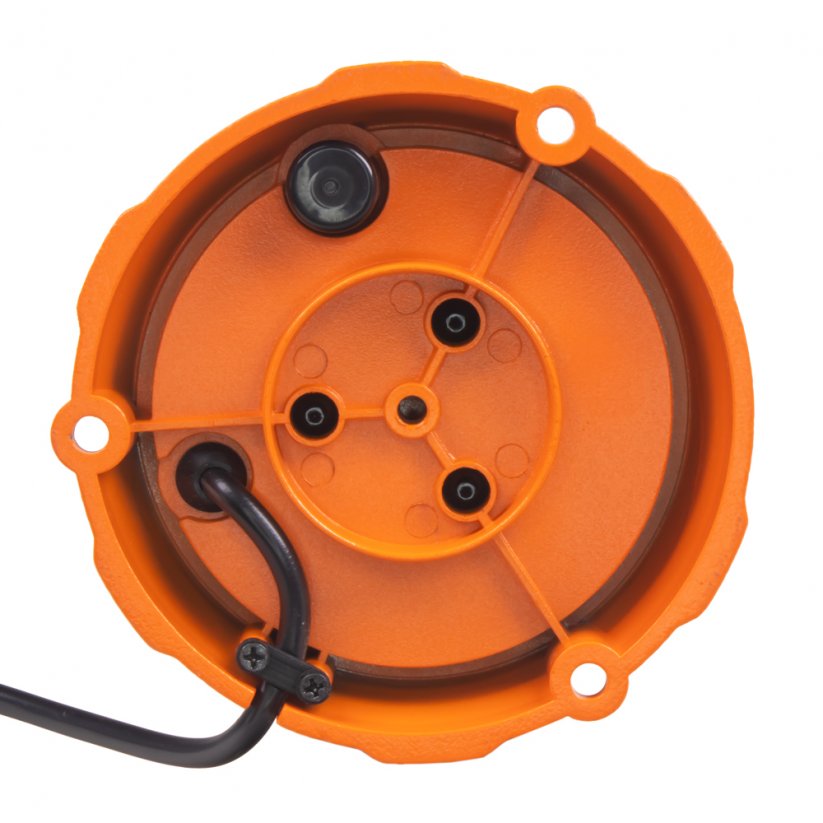 Robustní oranžový LED maják, magnet, černý hliník, 96W, ECE R65