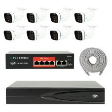 Sada video dohledu NVR POE PNI IP810, 8 kamer PNI IP8POE, přepínač POE a kabely