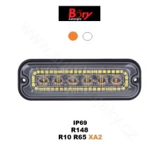 Přední bílé obrysové LED světlo s výstražným oranžovým světlem, 12-24V, ECE R65