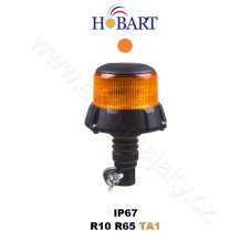 Robustní oranžový LED maják, na držák, 48W, ECE R65