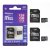 Package 2 pieces PNI MicroSD Memory Card PNI 128GB MicroSD Memory Card Class 10, 80 Mb/s, V30 with SD adapters included