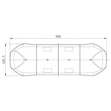 LED ramp 980mm, orange, 12/24V, ECE R65