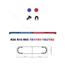 LED svetelná rampa Montana 90cm, Modro-červená, EHK R65