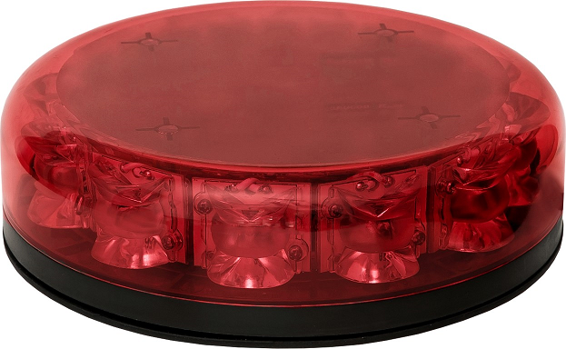 Iný pohľad na profesionálny červený LED maják BAQUDA.MG.R od výrobca Strobos