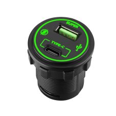 USB nabíječka QC3.0 + USB-C, 12/24V