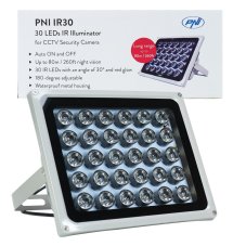 Reflector with infrared LEDs for cameras and CCTV systems, 30 IR LEDs