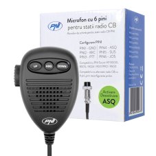 6-pinový mikrofón pre rádiové stanice PNI Escort HP 8000L/8001L/8024/9001 PRO/9500/8900