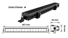 LED světelná rampa bílá/oranžová, 10-30V, 457mm, ECE R10