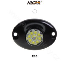 2x PROFI výstražné LED světlo vnější bílé, 12-24V, ECE R10