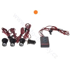 4x LED stroboskop oranžový 12V, 4X LED 1W