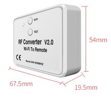 Univerzální převodník WIFI na RF k vratům, bránám