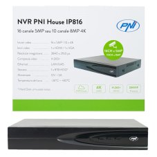 NVR PNI House IP816 so 16 kanálmi IP 5MP alebo 10 kanálmi 8MP 4K