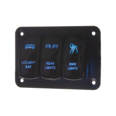 Panel s 3x spínačmi Rocker 12/24V