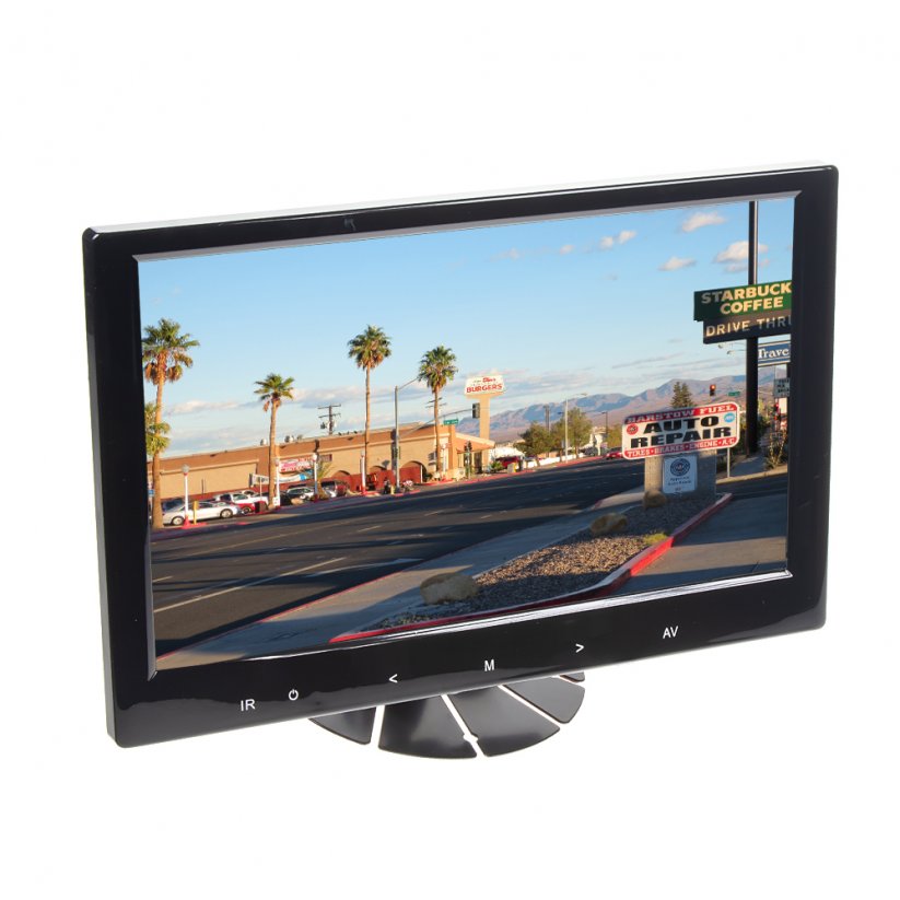 10.1" black LCD monitor for dashboard
