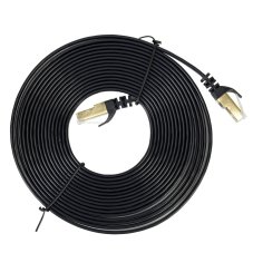 Flat network cable S/STP CAT7, 2 x RJ45, 5m, black