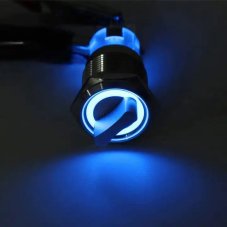 Round rotary switch, blue backlight