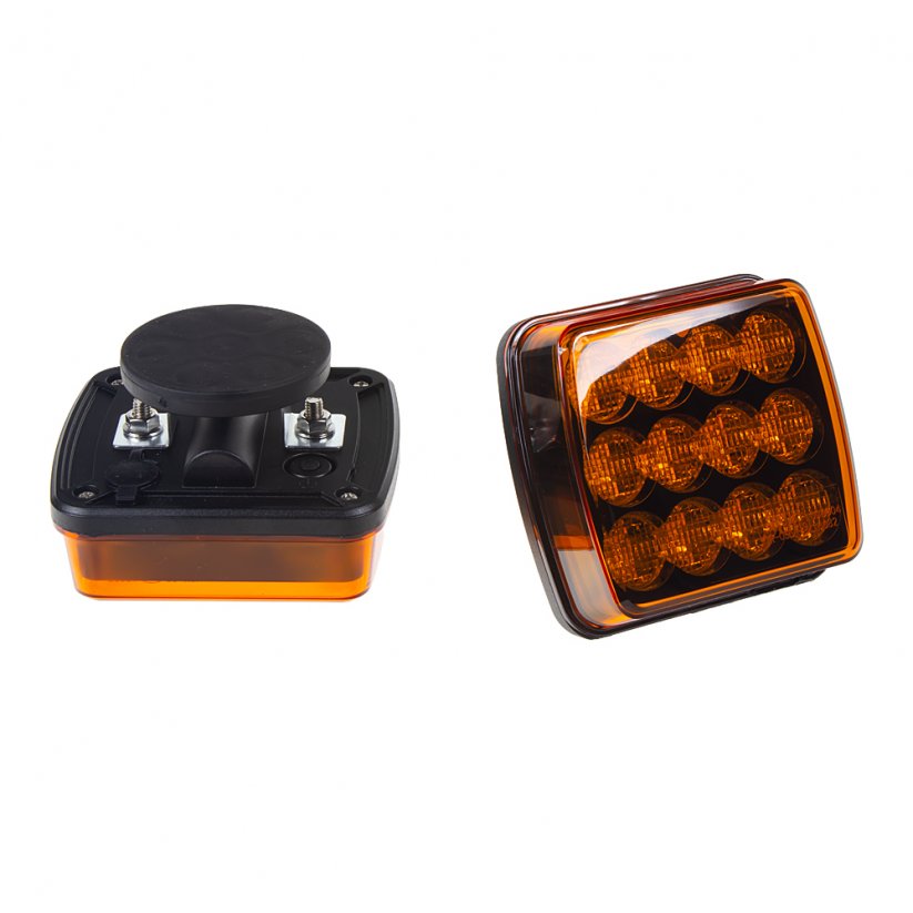 Výstražné svetlo LED, oranžové, ECE R10, R65, sada 2 ks