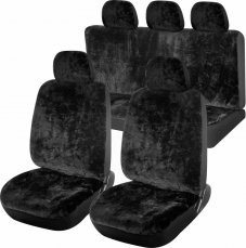 Seat covers set 11pcs SMOOTH black