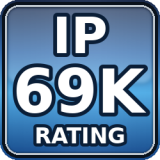 Produkt je v „automotive“ variantě odolnosti dle ISO 20653: „6K“ prachotěsnost (žádný vnik prachu při testu pro silniční vozidla) a „9K“ vysokotlaký/horký ostřik vody (typicky tlakové mytí v náročných podmínkách).