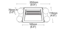 PREDATOR LED vnitřní, 18x LED 1,5W, 12/24V, červený/modrý, ECE R65