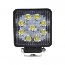 Štvorcové LED svetlo, 9x3W, ECE R10/R23