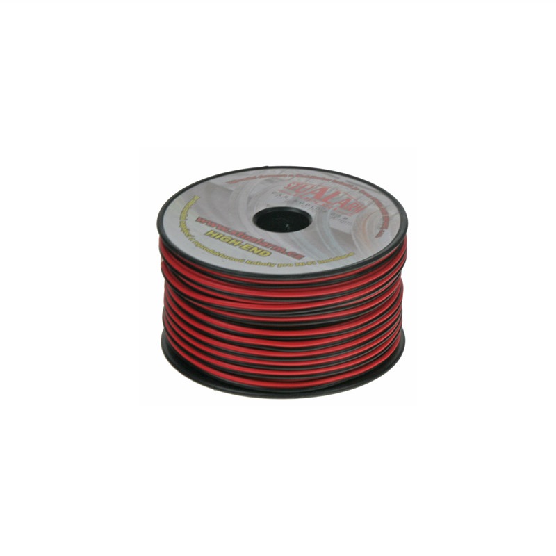 Kabel 2x1 mm, černočervený, 50 m balení