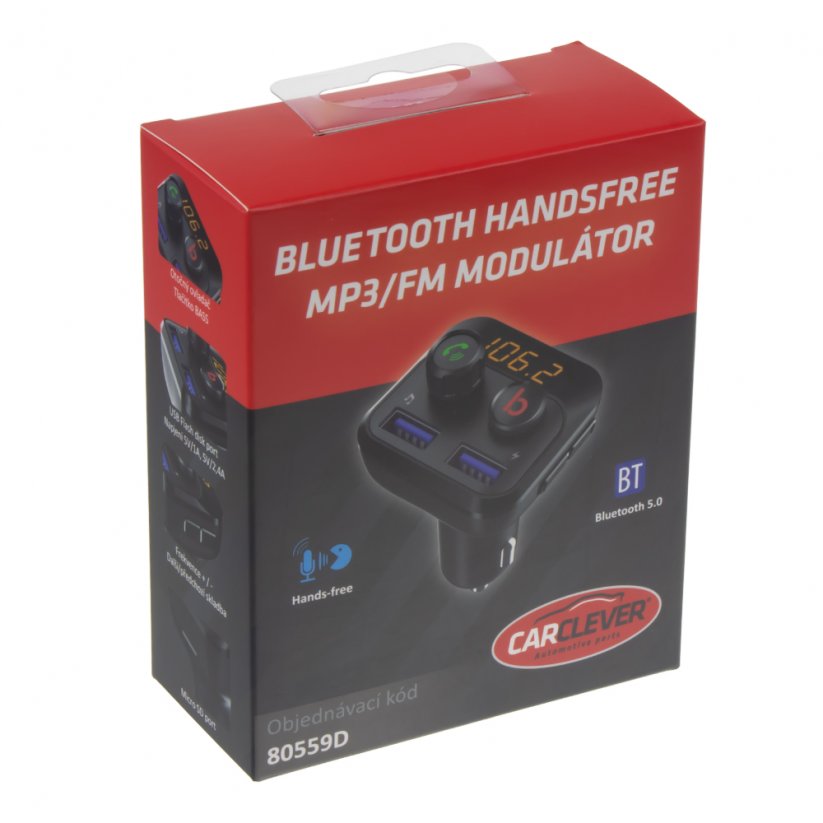 Bluetooth/MP3/FM wireless modulator with USB/SD port for CL with Bass Booster, remote control