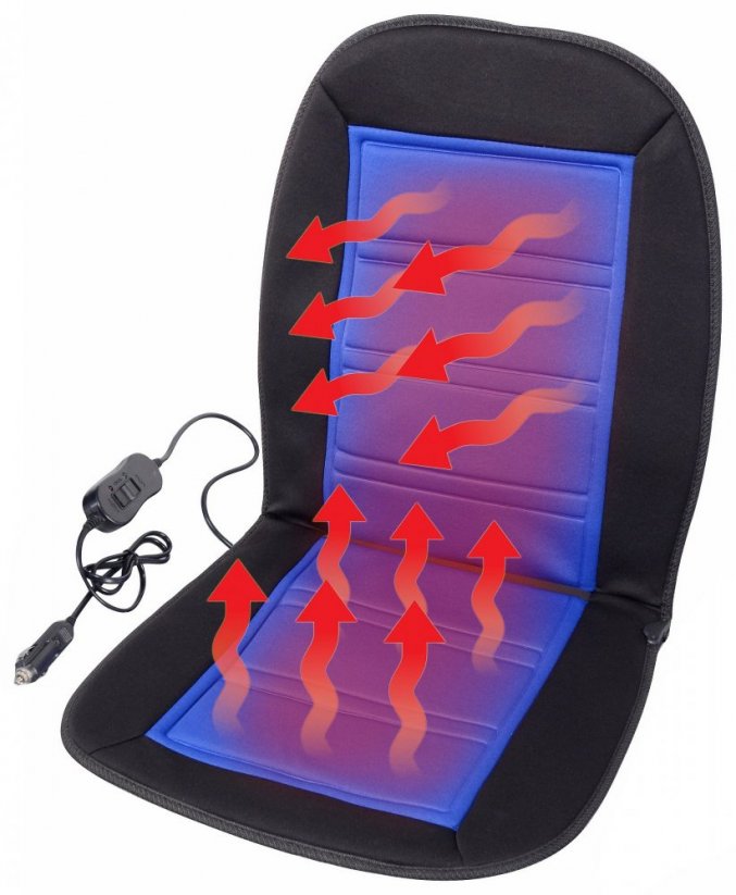Heated seat cover with thermostat 12V LADDER blue
