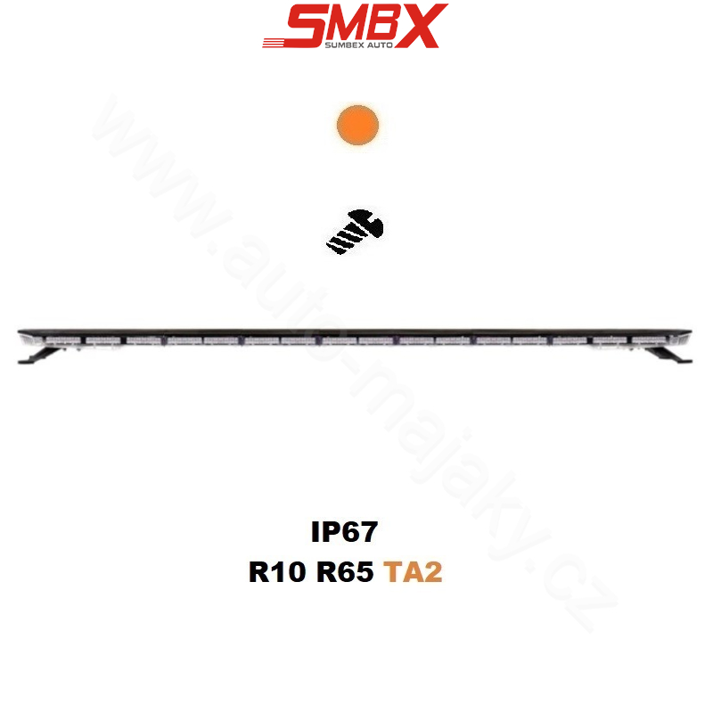 LED rampa 1768mm, oranžová, 12-24V, 228xLED, ECE R65