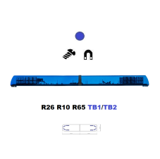 LED svetelná rampa Optima 90/2P 110cm, Modrá, EHK R65
