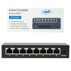 8-port 10/100Mbps switch with metal housing
