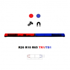 LED majáková rampa Optima 60 110cm, Červeno/ modrá, EHK R65