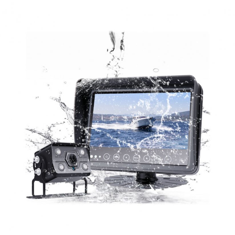 AHD set Monitor 7" dustproof/waterproof/impact resistant, 2x4PIN input + camera + 15m cable