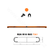 LED majáková rampa Montana 110cm, Oranžová, EHK R65