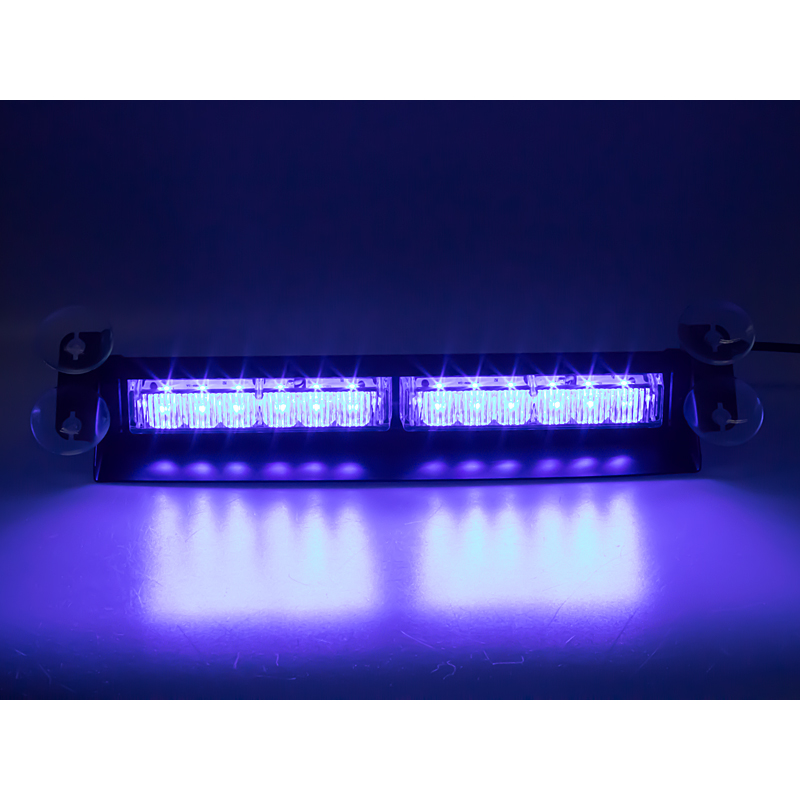 Rozsvícený modrý LED predátor