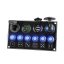 Panel s 6x spínači + 4x USB PD/voltmetr/CL zásuvka, 12/24V