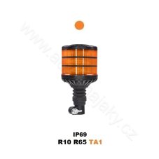 LED maják, 12-24V, 24xLED oranžový, na držiak, ECE R65