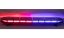 View of a working blue-red LED lightbar sre1-164blre 115cm by Forda Lite