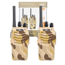 Sada 2 přenosných radiostanic PNI PMR R40 Camo včetně baterií, nabíječek a sluchátek
