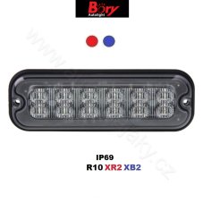 PREDATOR 12x4W LED, 12-24V, červeno-modrý, ECE R10