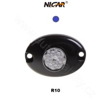 2x PROFI výstražné LED světlo vnější modré, 12-24V, ECE R10