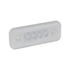 Přední obrysové světlo LED, bílý obdélník, 12V, ECE